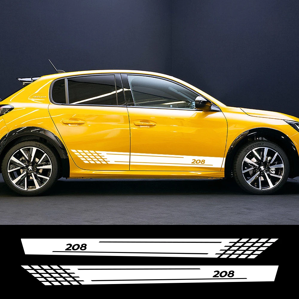 2 шт. для Peugeot 208 Графический виниловые наклейки из ПВХ Авто украшения