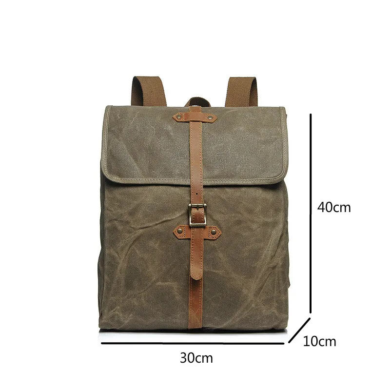 

YourSeason 2021 Retro Oil Wax Canvas Men Backpack Large Capacity Wear Resistant Casual Outdoor Student Travel Bags Waterproof
