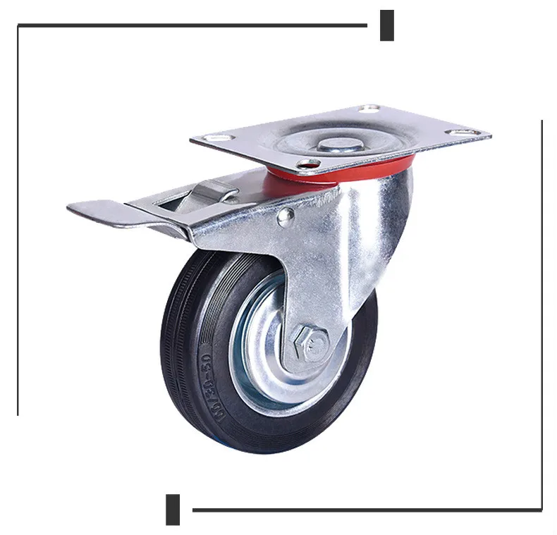 4 шт. 75 мм сверхмощные 200 кг поворотные колесики для тележек мебельные ролики
