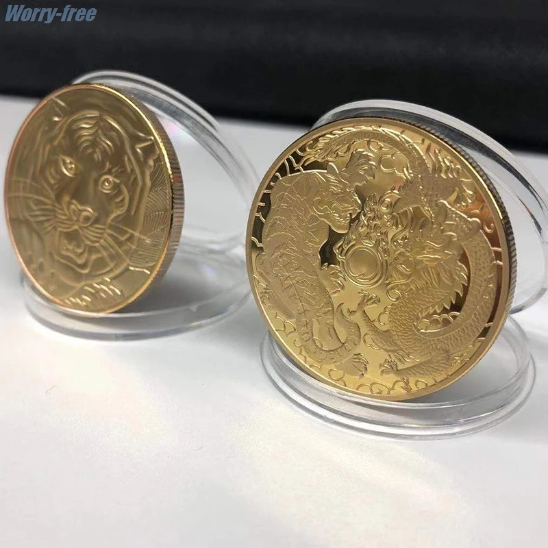 

Year of Tiger Commemorative Coin Collection Chinese Zodiac Tiger Year Coins 2022