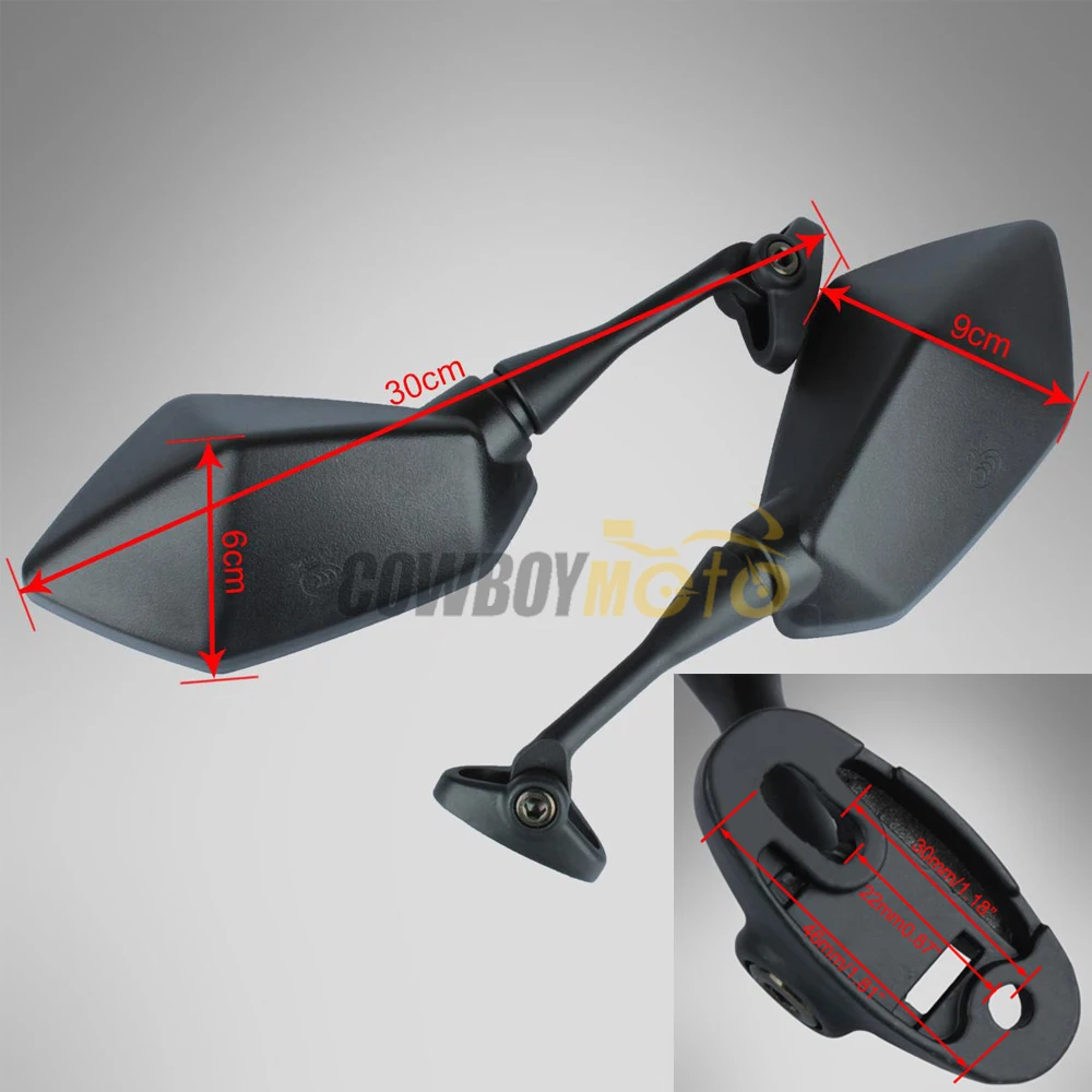 

1 Pair Motorcycle Rearview Side Mirrors For Honda CBR900 919 929 954 98-03, HYOSUNG GT 125R /250R / 650R / 650S, CBR 600 F4 F4i