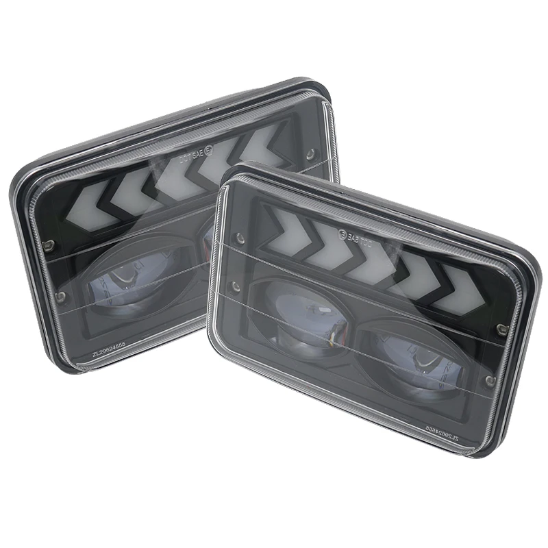 4 шт х 4X6 &quotсветодиодный лампы для передних фар грузового автомобиля daf H4 H13 120/132 T400