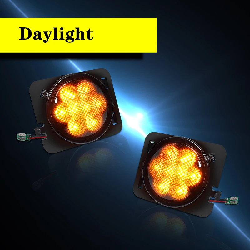 IJDM янтарно-желтые светодиодные боковые габаритные фонари/Fender расклешенные лампы