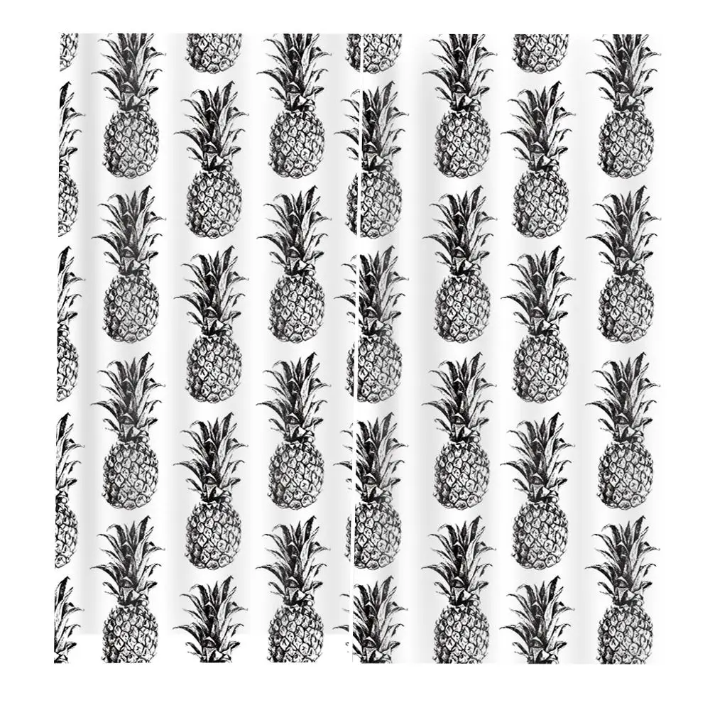 

Pineapple Curtains Artistic Hand-Drawn Style Tropical Pineapple Fruit Pattern Window Curtains For Living Room Bedroom Decor