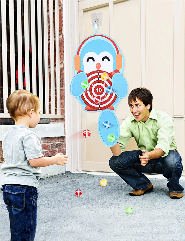 

Children Throw Sticky Ball Dartboard Target Ball Game Family Sport Game Party Outdoor Sports Baby Indoor Sucker Ball Toys Gift