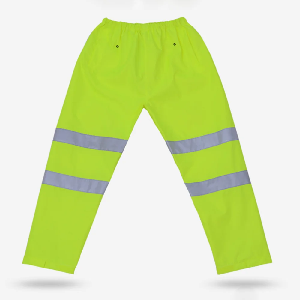 

Reflective Safety Outdoor Waterproof Motorcycle Riding Raincoat Rain Pants(XL)