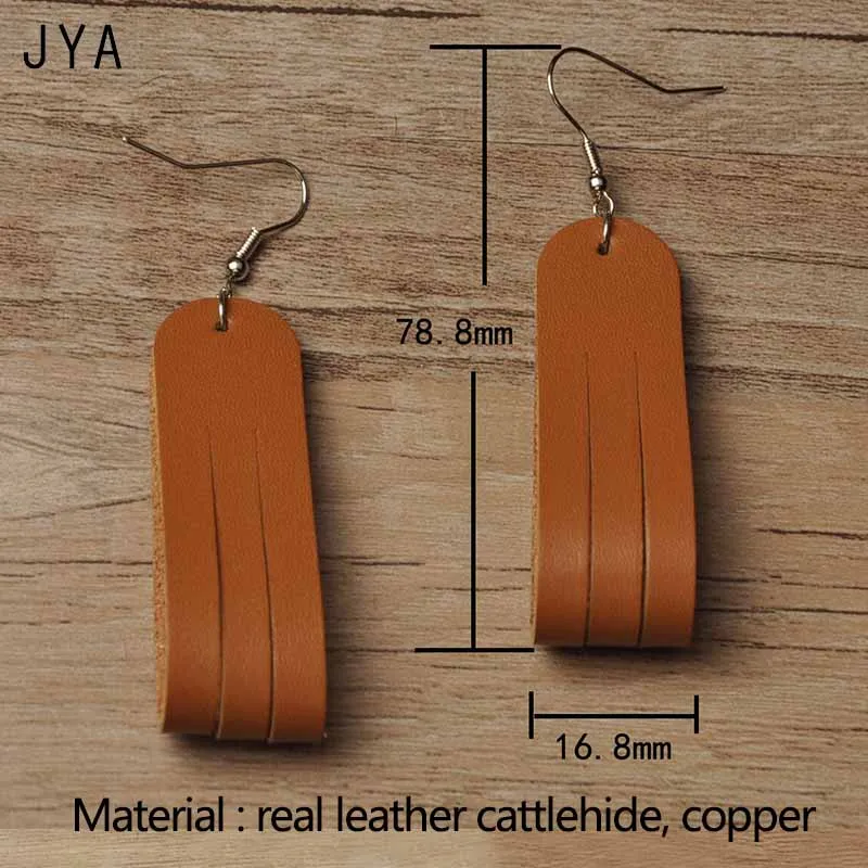 Женские кожаные серьги Cpop модные геометрические с подвеской ювелирные украшения