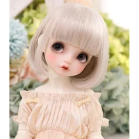5 color doll wig 13 14 16 bjd wig 6 77 88 9 short wig synthetic doll hair for girl doll toy gift brown pink gold bjd