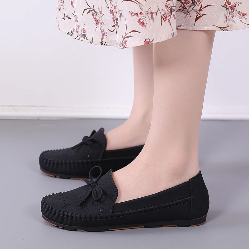 Женские зимние лоферы Женская обувь из искусственной кожи с кристаллами и бантом