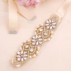 Женское свадебное платье, с золотыми жемчужинами и цветными лентами