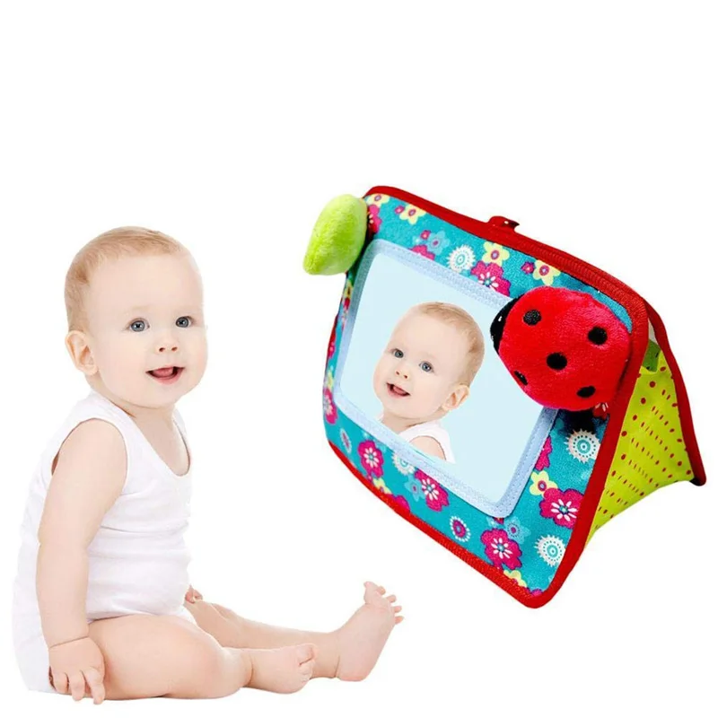 

2020 Newborn Baby Floor Mirror Toy Children Hanging Rattle Toys Infant Kids Discover and Play Activity Mirror Developmental Toy