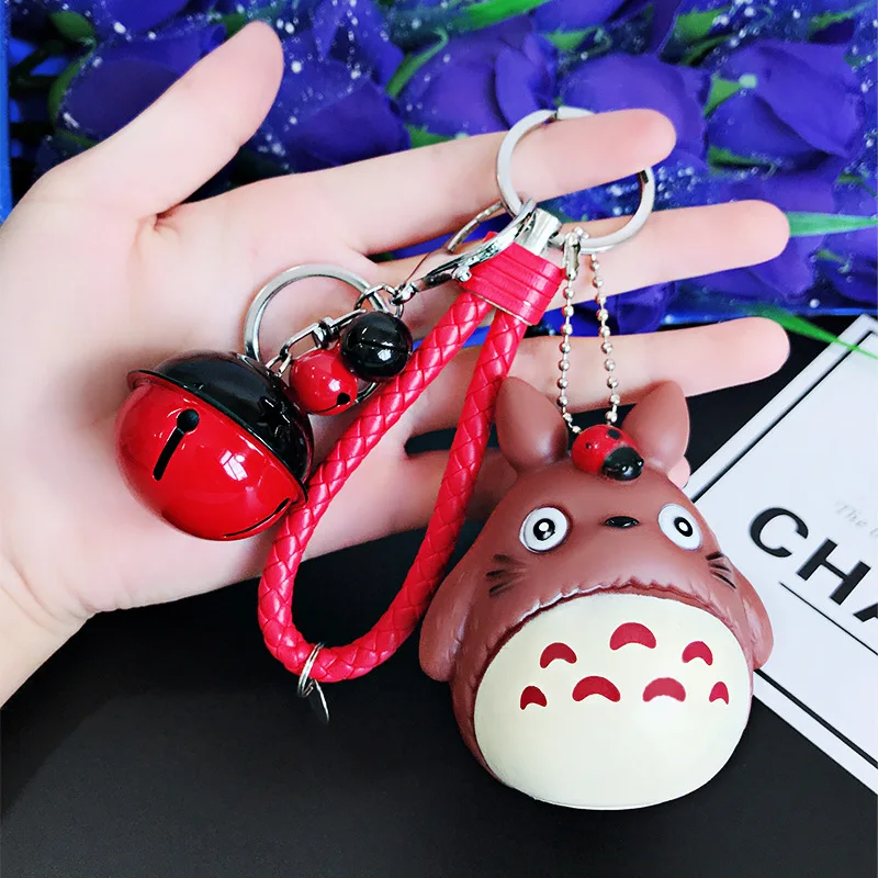 Модные брелки милый котенок кошка для ключей аниме брелок Тоторо креативный Шарм