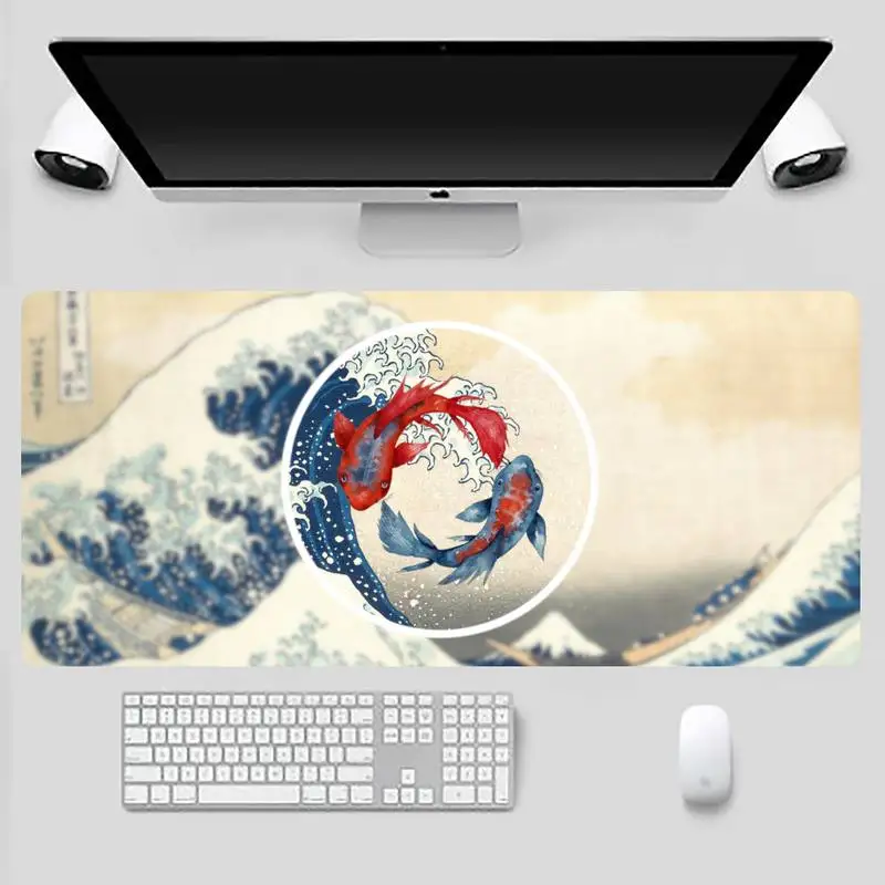 

Mairuige Great Wave Off Art Laptop Gaming Mice Mousepad Game Office Work Mouse Mat pad X XL Non-slip Laptop Cushion mouse pad
