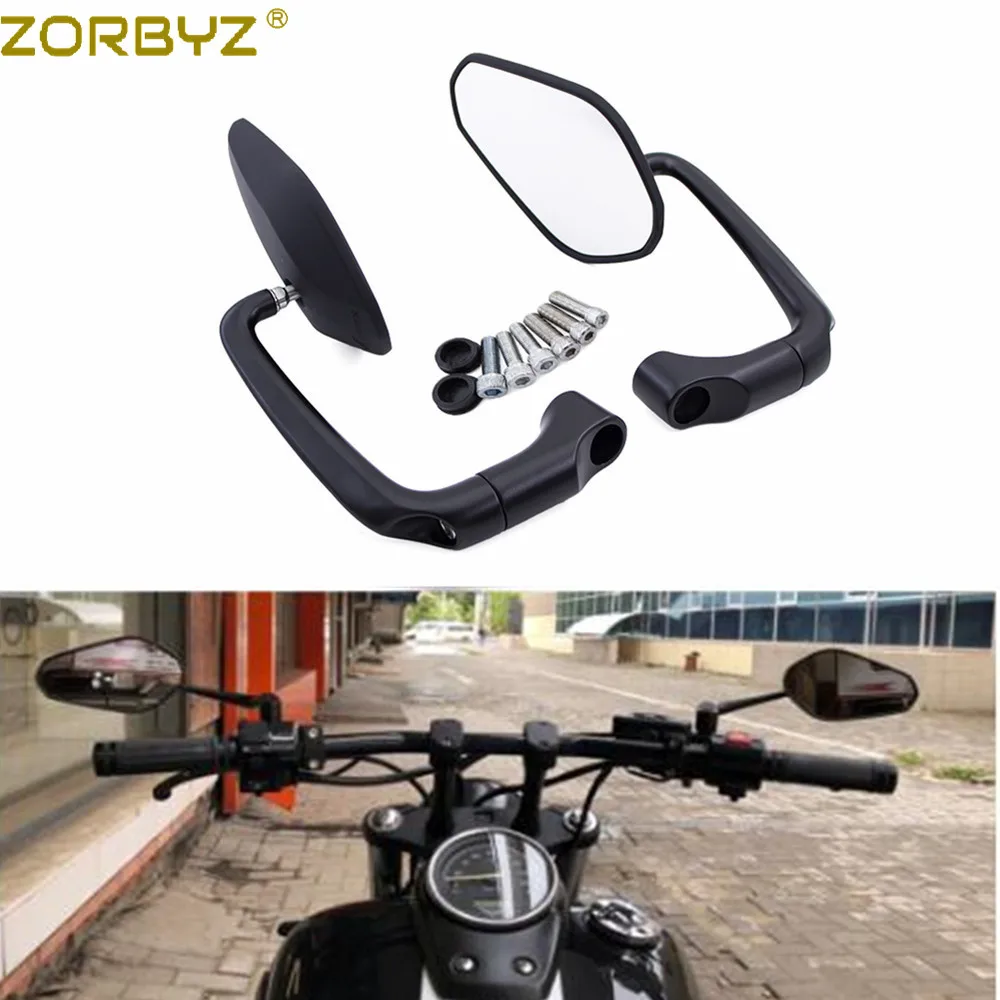ZORBYZ мотоцикл черный l-бар боковое зеркало заднего вида E9 знак для Honda GN/ CG125 кафе