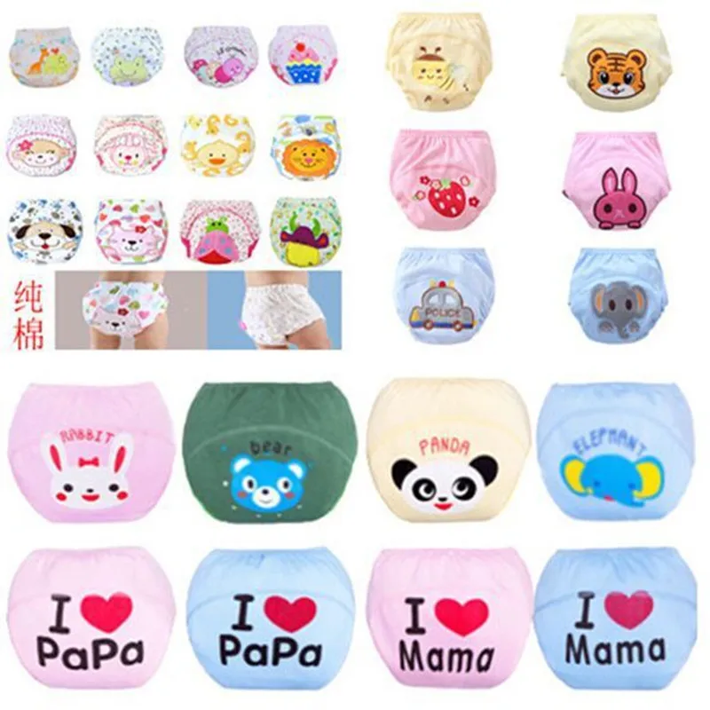 2 шт./лот Детские тренировочные брюки подгузник моющийся хлопковая обучения же