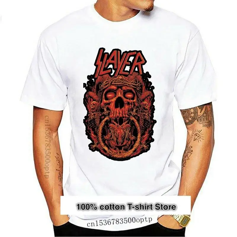 

Camiseta de Crown Of Thorns para hombre, camisa negra, Slayer, nueva