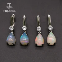 100 natural ethiopia opal gemstone earring pear 913mm 925 sterling silver fashion jewelry the best gift for mom or loved one