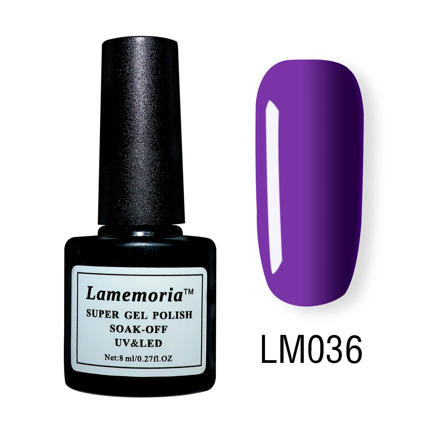 LM036 56 цветов, чистый Гель-лак для ногтей, черный, белый цвет, 8 мл, полуперманентный УФ-лак для ногтей, декоративный светодиодный - Цвет: LM036