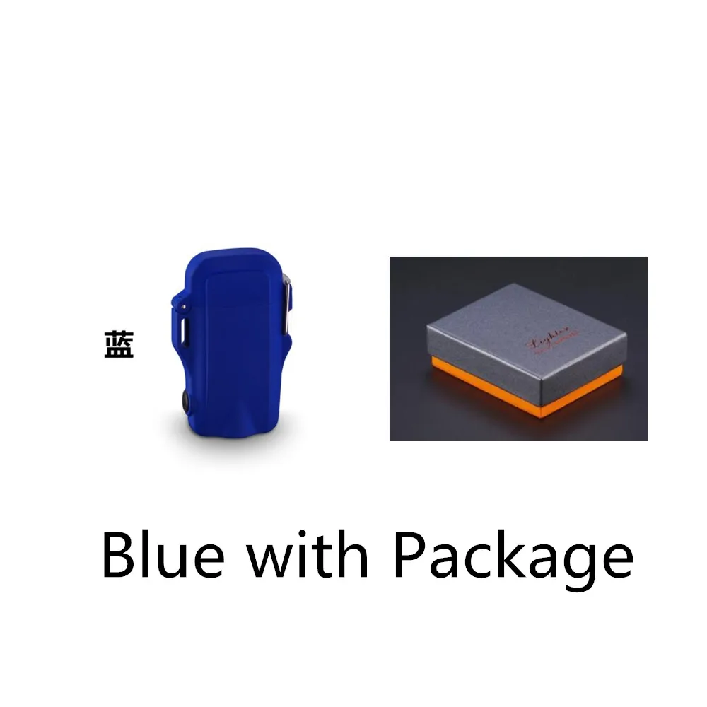 with box Плазменная USB Зажигалка, водонепроницаемая перезаряжаемая электронная сигарета, камуфляжная плазменная зажигалка, открытая сигарета, курительная зажигалка - Цвет: with box