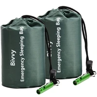2pcs outdoor survival bag emergency bivy sac sleeping bivvy bag outdoor campinghiking blanket thermal insulation sac