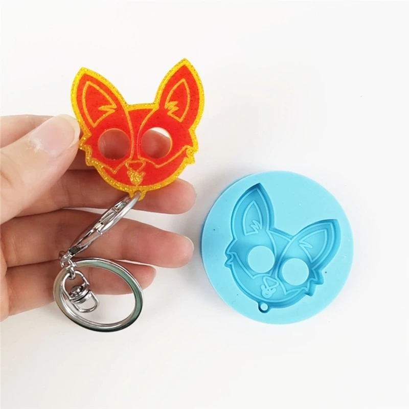 

2Pcs Keychain Casting Mold Rabbit Keychain Pendant Resin Mold Cartoon Rabbit Jewelry Making Mould Epoxy Resin Mold Tools