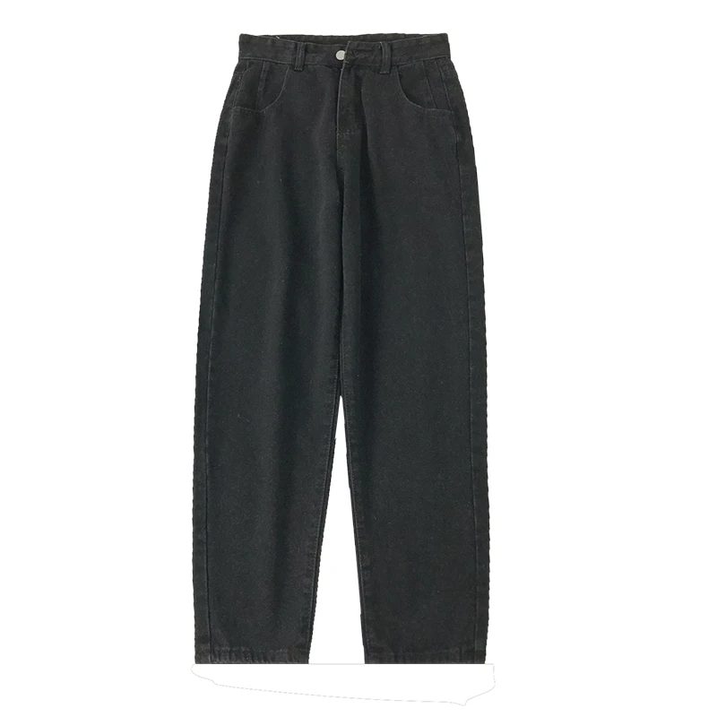 

High Waist Jeans for Women Autumn and Winter 2020 New Retro Easy Matching Straight Slimming Black Harem Pants Fashionable
