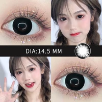 2pcs Pair Contact Lenses Big Black Eyes Cosmetic Contacts Lenses myopia Beautiful Yearly Colored Contact natural Lenses for eyes