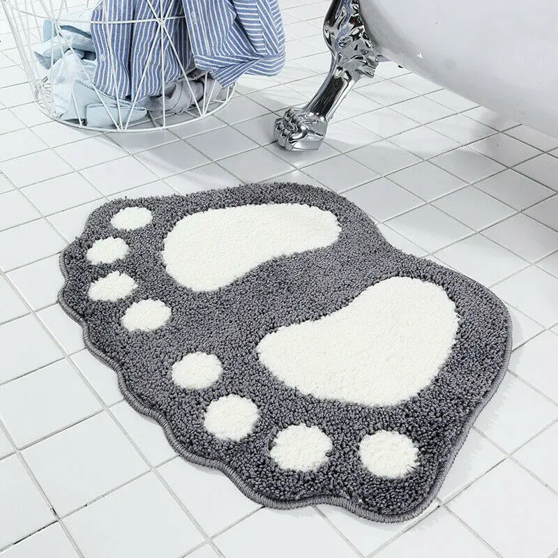 

Soft Non Slip Bath Mat Bathroom Rug Absorbent Microfiber Shaggy Mat 40 x 57 cm