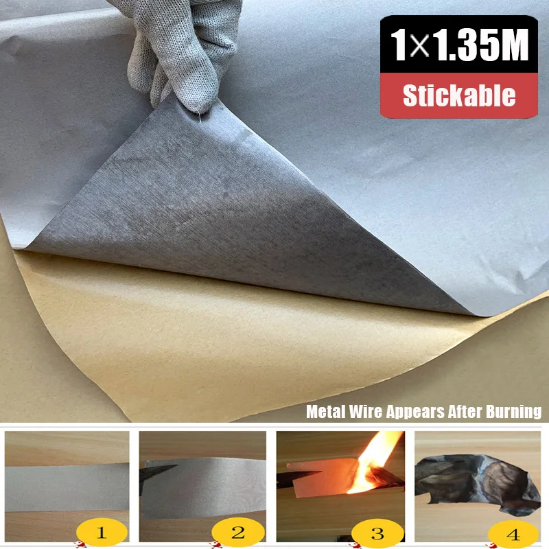 

1-5M Faraday EMF Reducing Tape Fabric For Wall/Ground Blocking WIFI Singal EMI/RFID Anti Radiation Adhesive Conductive Material