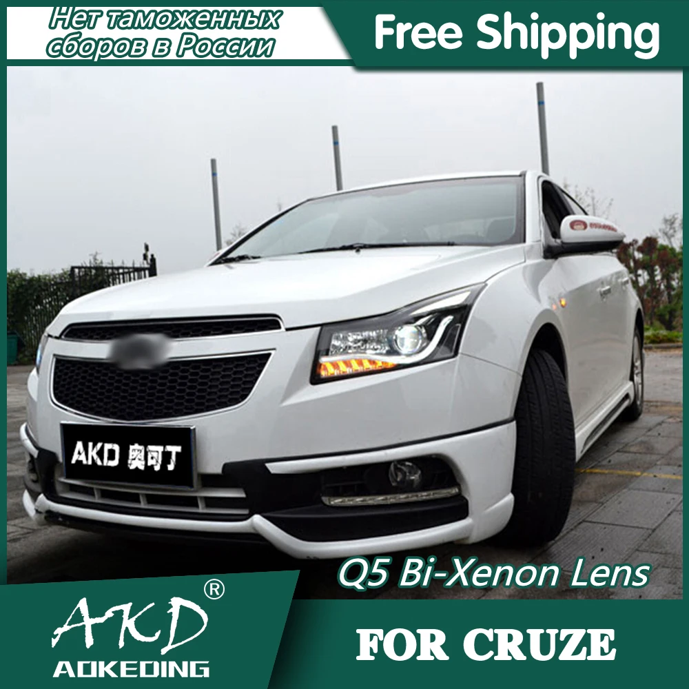 AKD автостайлинг фары для Chevrolet Cruze 2009-2015 светодиодный ные DRL Q5 Биксеноновые линзы