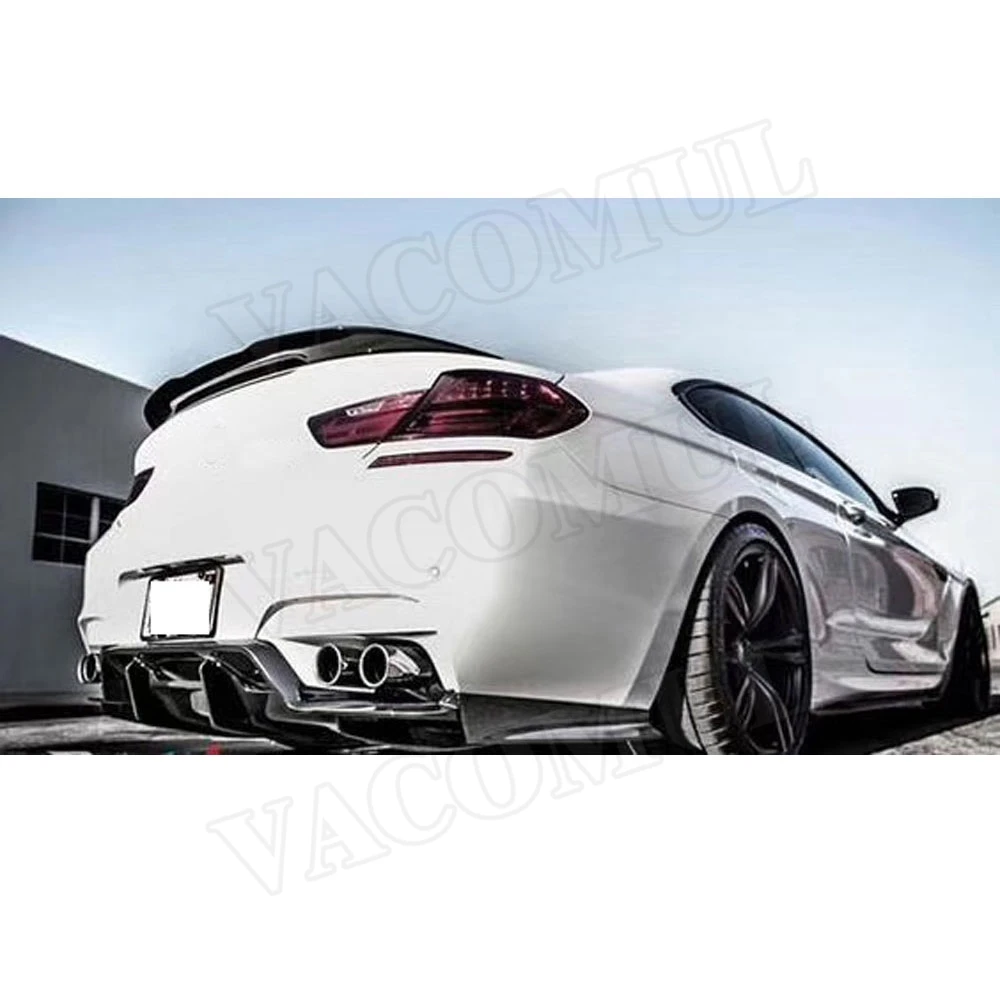 6 Series Carbon Fiber Rear Lip Diffuser Splitters Aprons for BMW F06 F12 F13 M6 M Sport 2012-2016 PSM Style Back Bumper Guard | Автомобили