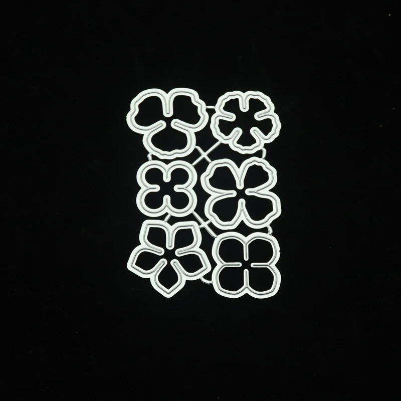 

JC 6pcs Small Bloom Flowers Cutting Dies Scrapbooking Die Cut Card Make Shape Stencil Craft Mold Decor Template 2020 New Design