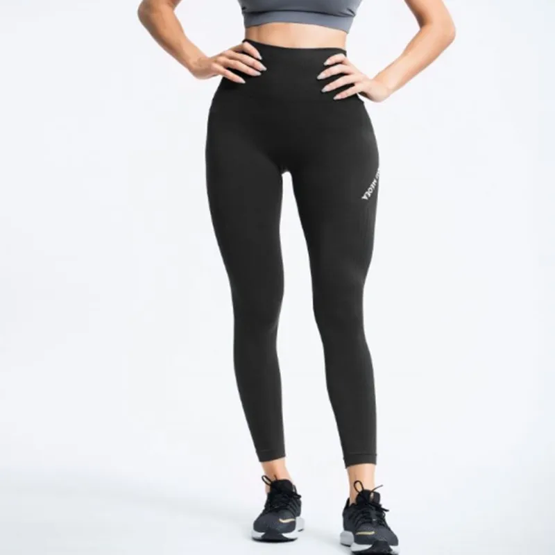 

Плотные персиковые спортивные штаны с завышенной талией и быстросохнущие эластичные штаны