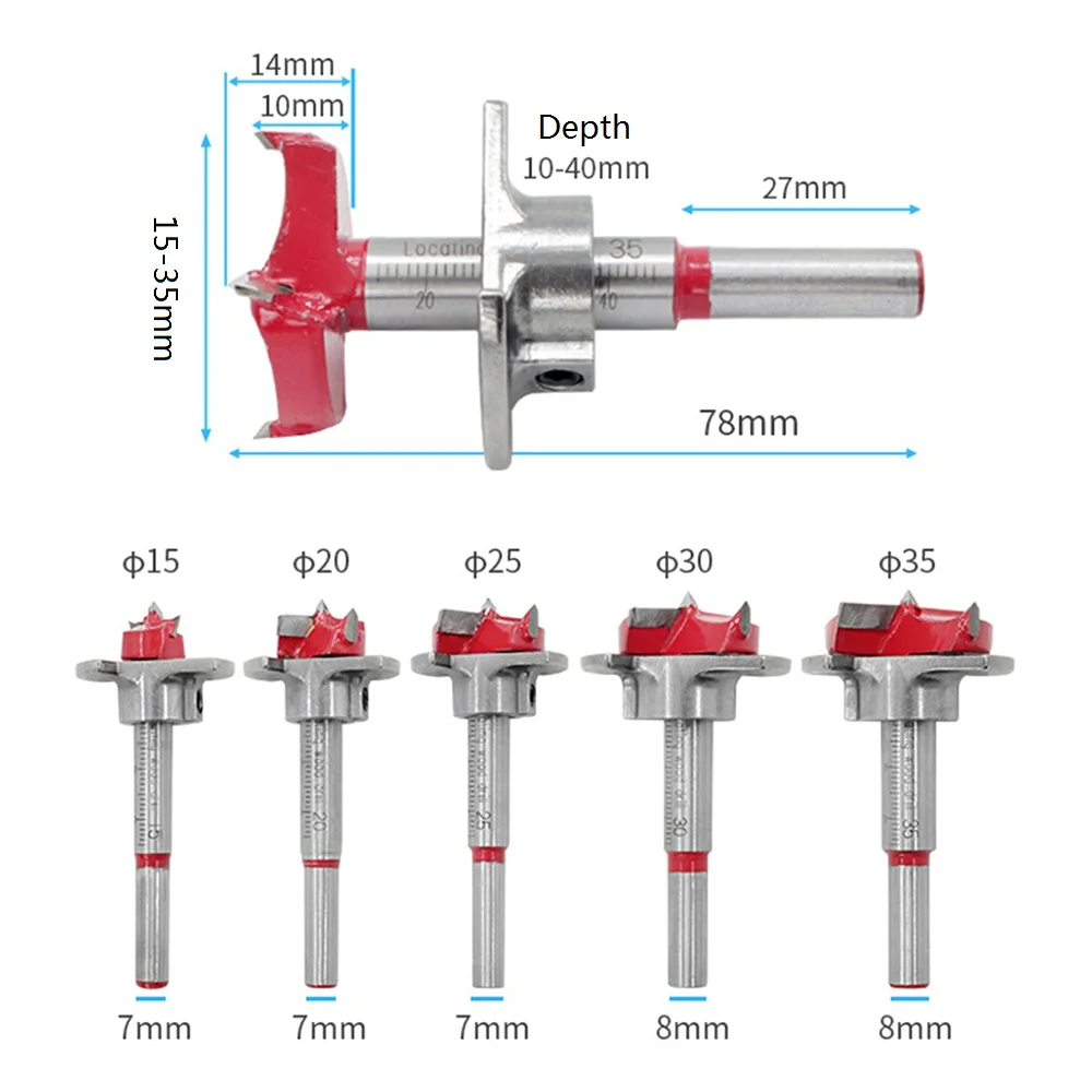 Сверло для сверления отверстий по дереву сверло 15/20/25/30/35 мм 5 шт./набор |