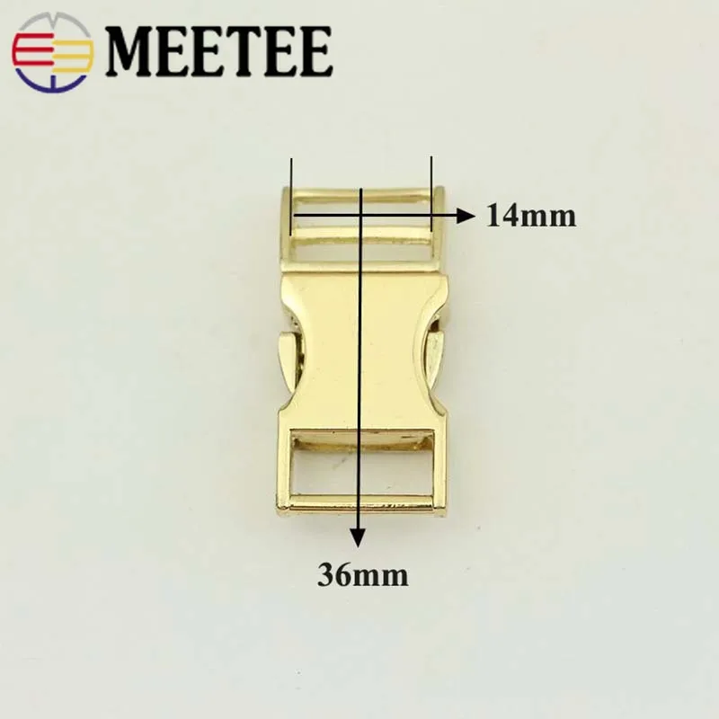 Meetee ID10/14/19 мм металлическая Боковая Пряжка для ремней безопасности багажа