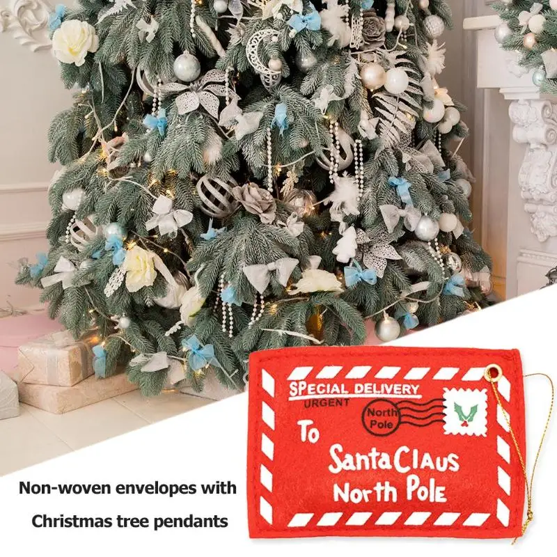 Подвеска конверт Санта Клаус Северный полюс на Рождество аксессуары для елки