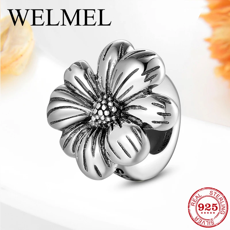 Осенние цветные силиконовые бусины разделители из стерлингового серебра 925