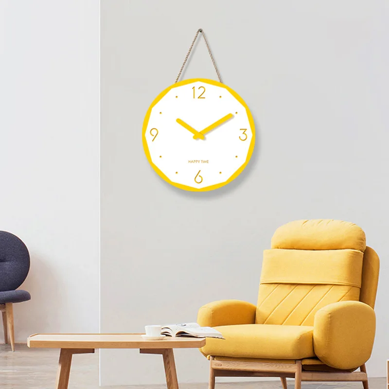 

Creative acrylic lanyard wall clock living room bedroom silent home fashion clock