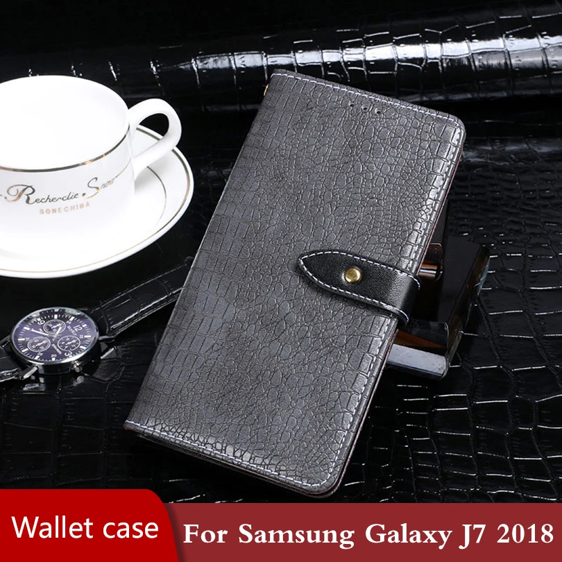 Чехлы для телефонов бампер samsung galaxy j7 2018 Флип Чехол экран защитный кожаный чехол