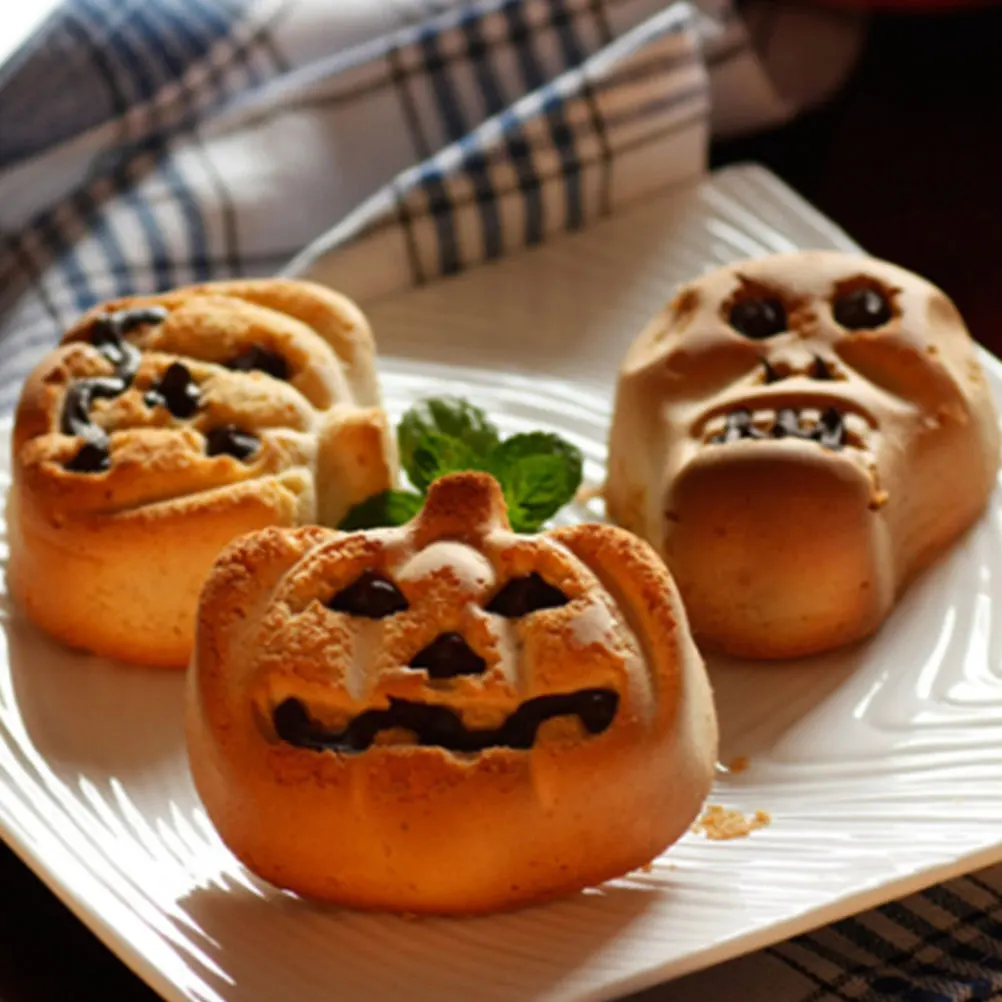 Силиконовая форма для выпечки со скелетом и тыквой головкой 2 шт./упак. сделай сам