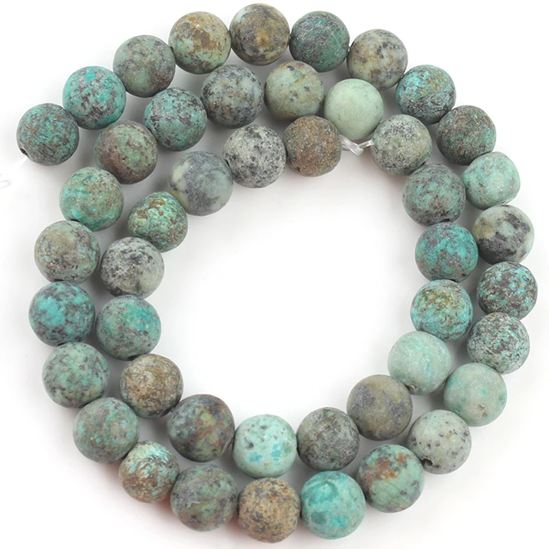 Круглые бусины Natrual для изготовления ювелирных изделий матовые из африканских