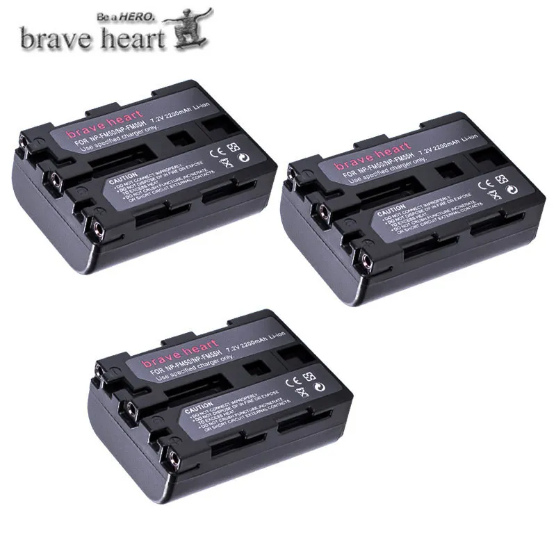 3battery NP-FM50 аккумулятор NP FM50 FM55H+ двойное зарядное устройство USB для sony NP-FM51 NP-FM30 NP-FM55H DCR-PC101 серии A100 DSLR-A100 - Цвет: 3battery