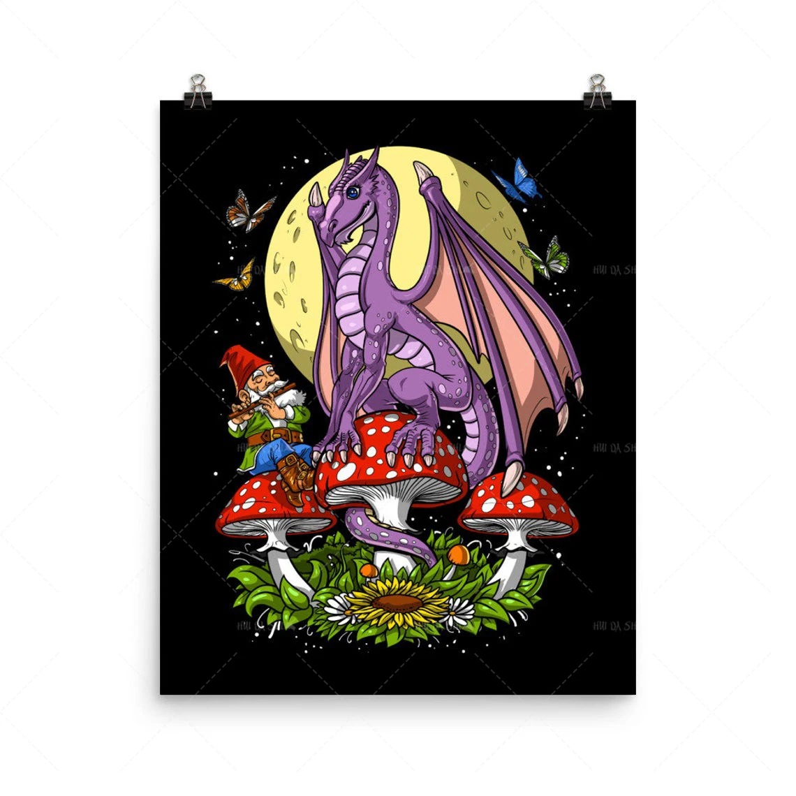 

Home Decor Posters Nordic Animals Poster Magic Mushrooms Dragon Wall Art Canvas Painting Art Poster Print Wall Living Room Frame