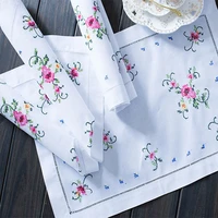 2022 retro embroidery table place mat pad cloth pot cup holder pan coaster christmas wedding dining tea doily kitchen decoration