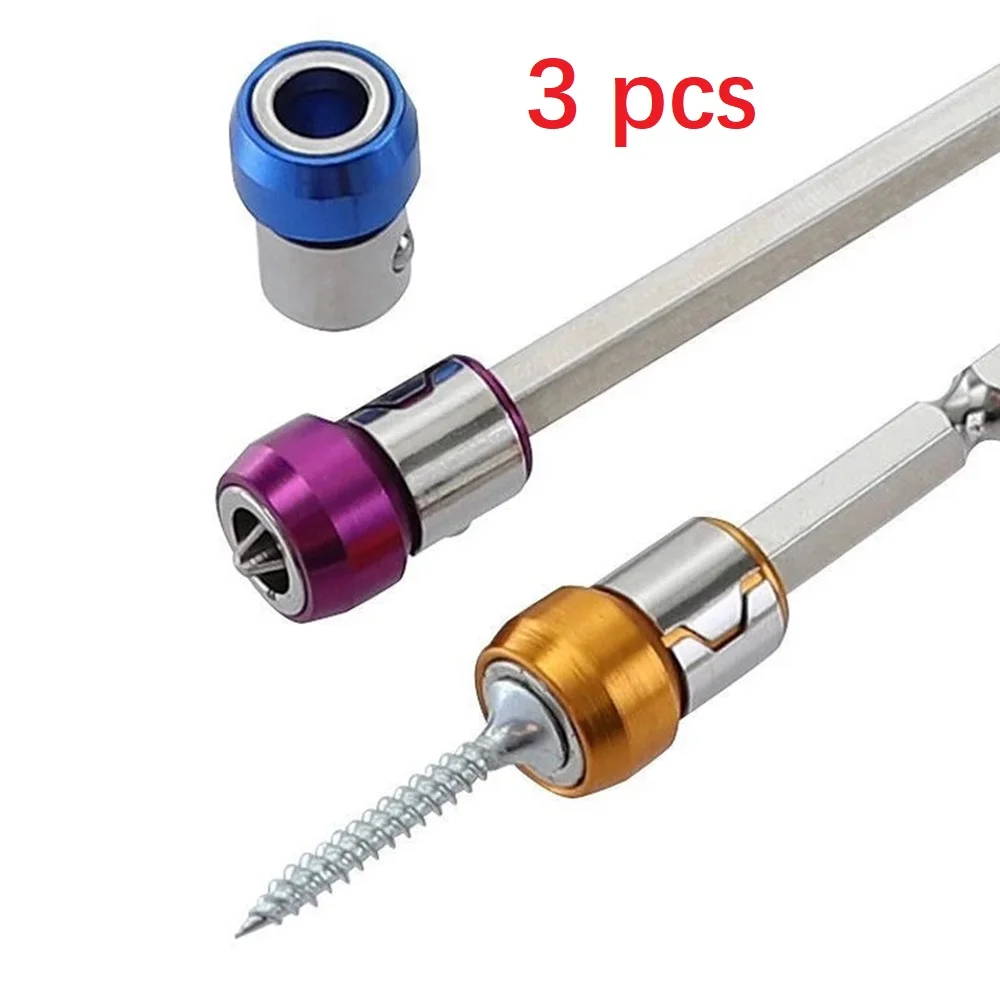 

3PCS 21mm Metal Strong Magnetic Ring Magnetizer Screw Electric Philli-ps Screwdriver Bits Removable Steel Bit