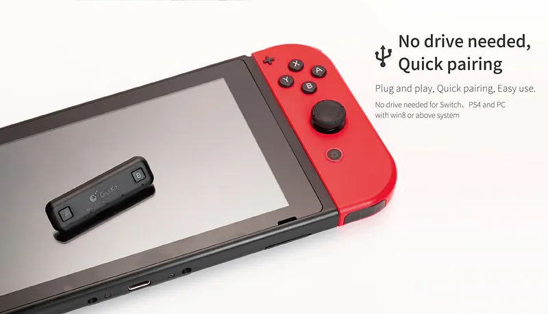 GuliKit NS07 Route Air Bluetooth беспроводной аудио адаптер или передатчик type-C для nintendo Switch Lite PS4 PC