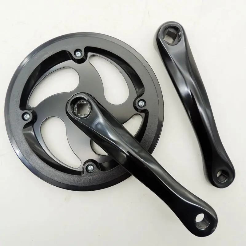 

42 tooth folding bicycle variable tooth disc 170mm aluminum alloy square hole crank double guard disc bike crankset bike parts