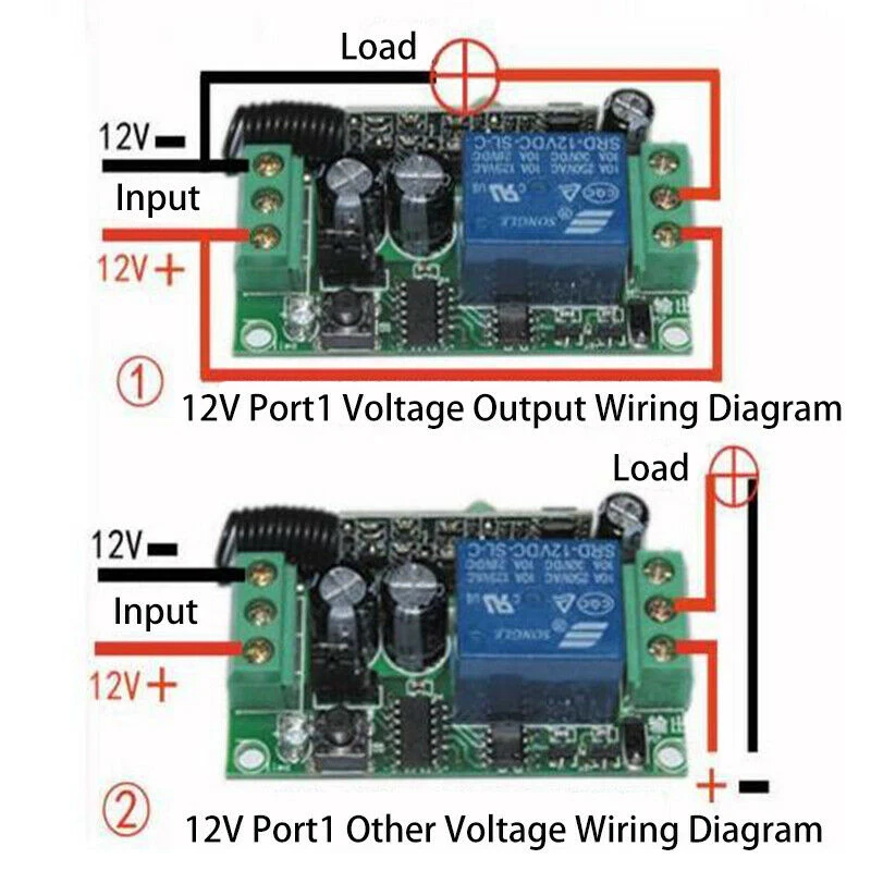 

1pc DC12V Switch Remote Control Signal Door Transmitter Radio Receiver 433MHZ