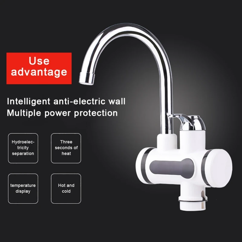 

Hot Water Heater Electric Tankless Faucet Instant Hot Water System With LED Digital Display Fast Getting Hotwater Home Supplies