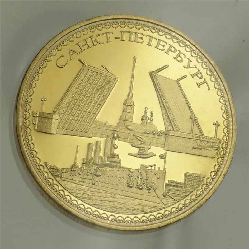Сувенирная монета Aphrora Cruiser позолоченная Коллекционная Подарочная памятная ВМС в